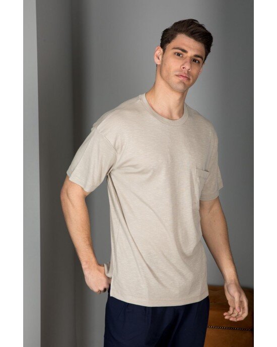 T-shirt Vittorio Μπεζ T-shirt Vittorio Μπεζ