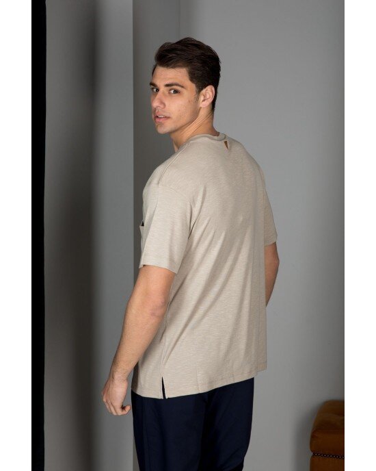 T-shirt Vittorio Μπεζ T-shirt Vittorio Μπεζ