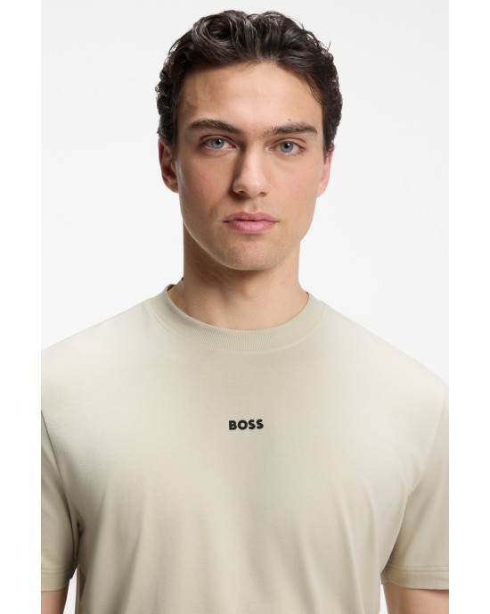 T-Shirt Boss μπεζ ΚΟΝΤΟΜΑΝΙΚΕΣ