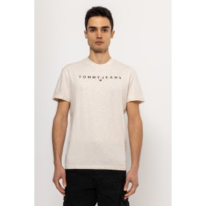 T-shirt Tommy Jeans μπεζ