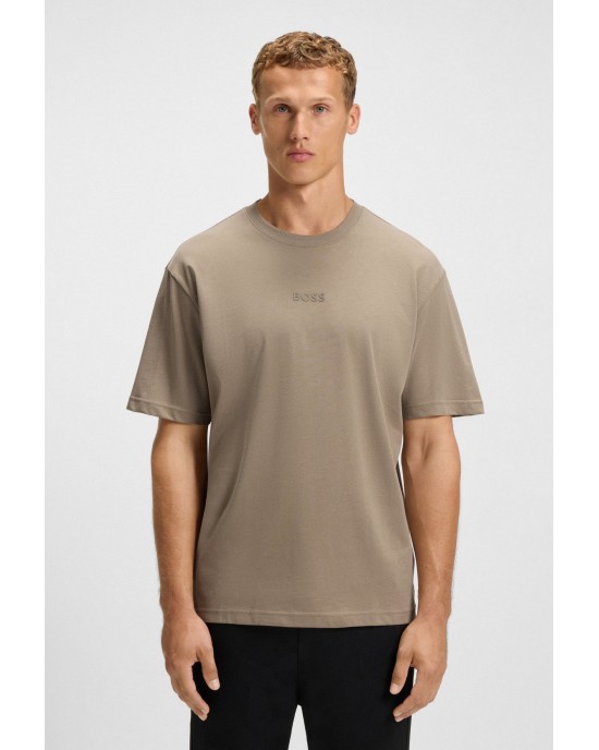 T-Shirt Boss μπεζ ΚΟΝΤΟΜΑΝΙΚΕΣ