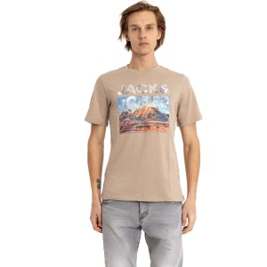 T-shirt Jack n Jones μπεζ