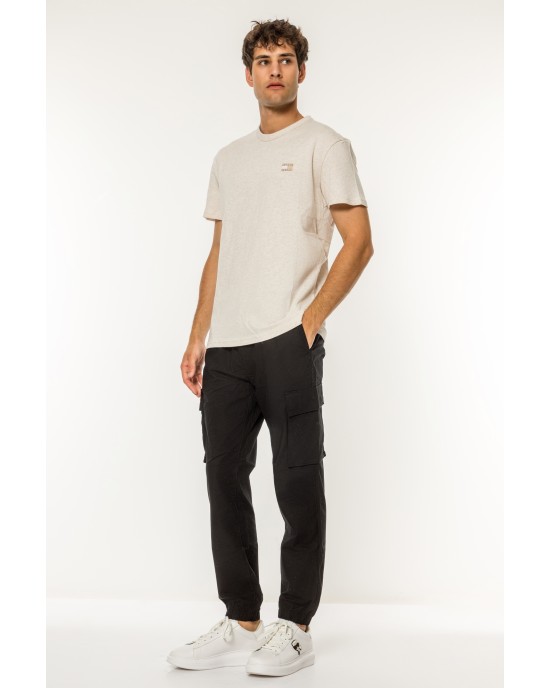 T-shirt Tommy Jeans μπεζ ΚΟΝΤΟΜΑΝΙΚΕΣ