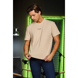 T-shirt Tommy Jeans μπεζ