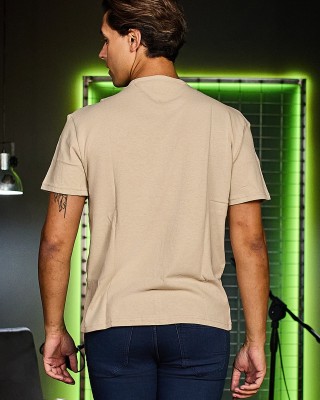 T-shirt Tommy Jeans μπεζ