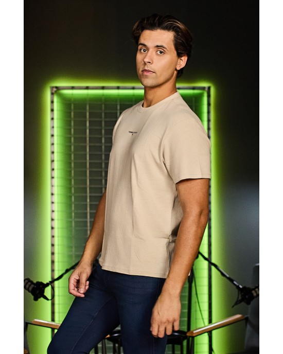 T-shirt Tommy Jeans μπεζ ΚΟΝΤΟΜΑΝΙΚΕΣ