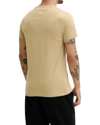 T-shirt Tommy Jeans μπεζ