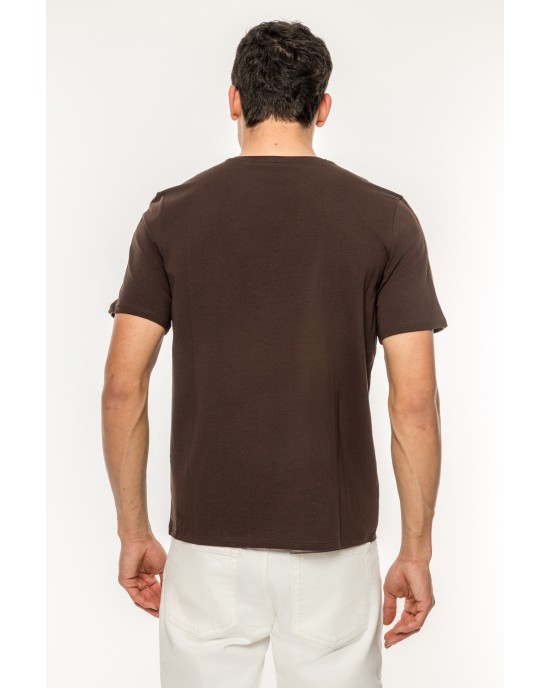 T-Shirt Boss καφέ ΚΟΝΤΟΜΑΝΙΚΕΣ