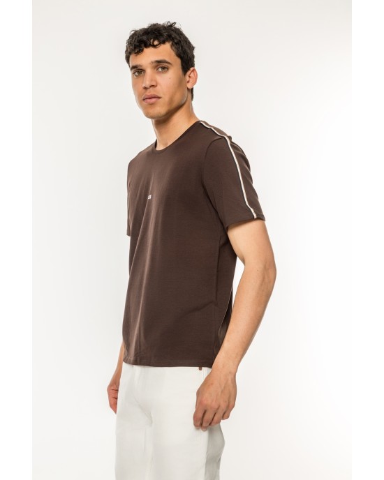 T-Shirt Boss καφέ ΚΟΝΤΟΜΑΝΙΚΕΣ