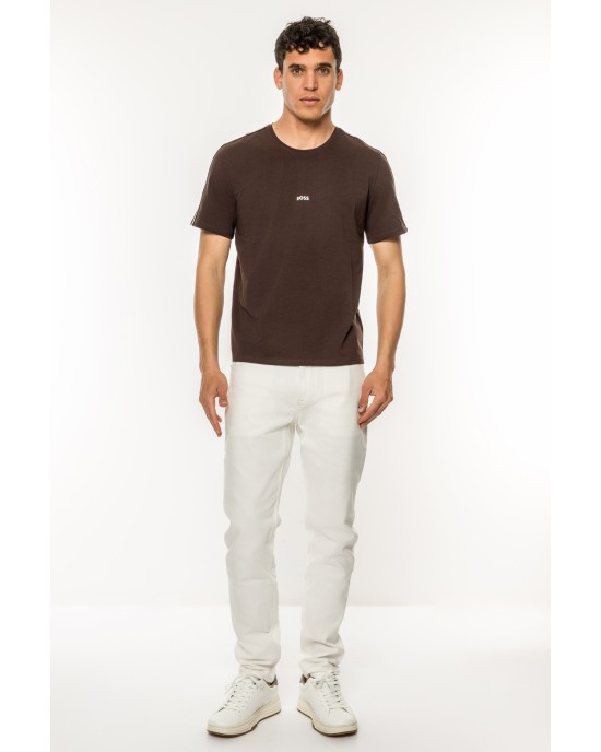 T-Shirt Boss καφέ ΚΟΝΤΟΜΑΝΙΚΕΣ