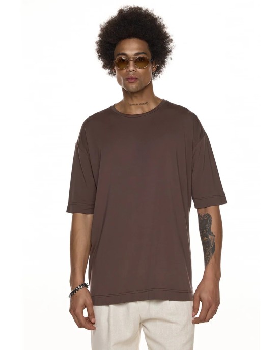 T-Shirt Diverse καφέ ΚΟΝΤΟΜΑΝΙΚΕΣ