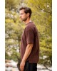 T-shirt Vittorio καφέ ΚΟΝΤΟΜΑΝΙΚΕΣ
