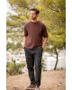 T-shirt Vittorio καφέ ΚΟΝΤΟΜΑΝΙΚΕΣ