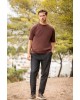 T-shirt Vittorio καφέ ΚΟΝΤΟΜΑΝΙΚΕΣ