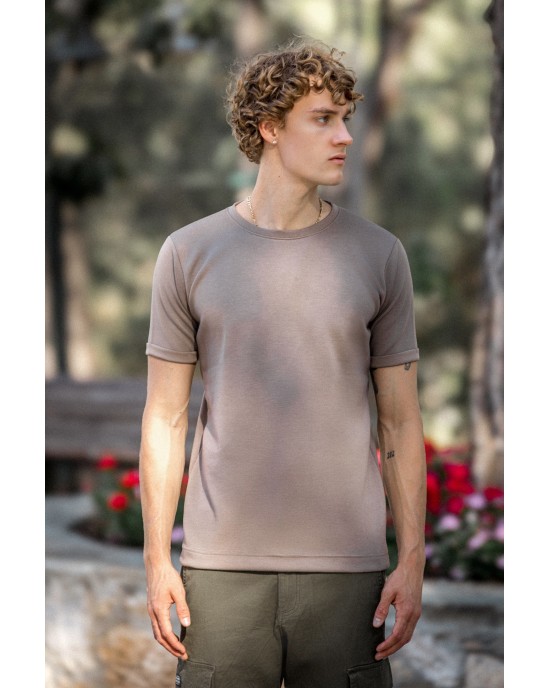 T-Shirt Rebel καφέ ΚΟΝΤΟΜΑΝΙΚΕΣ