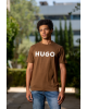 T-Shirt Hugo καφέ ΚΟΝΤΟΜΑΝΙΚΕΣ