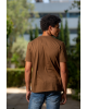 T-Shirt Hugo καφέ ΚΟΝΤΟΜΑΝΙΚΕΣ