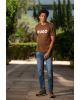 T-Shirt Hugo καφέ ΚΟΝΤΟΜΑΝΙΚΕΣ