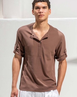 T-shirt Vittorio καφέ
