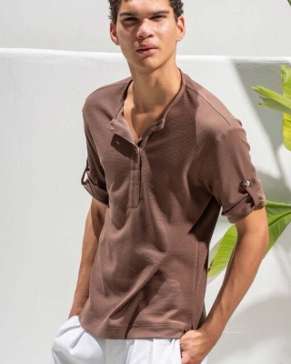 T-shirt Vittorio καφέ