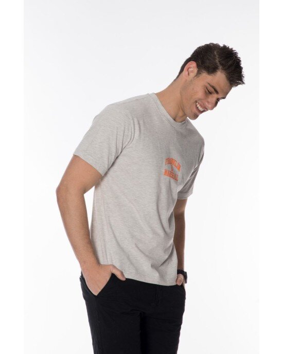 T-shirt Franklin Marshall γκρι T-shirt Franklin Marshall γκρι