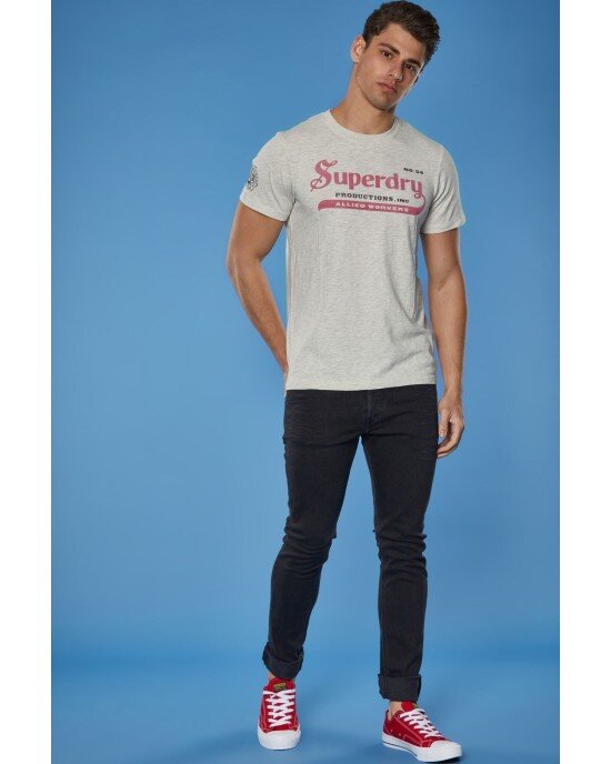 T-shirt SUPERDRY γκρι T-shirt SUPERDRY γκρι