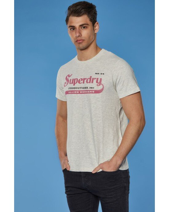 T-shirt SUPERDRY γκρι