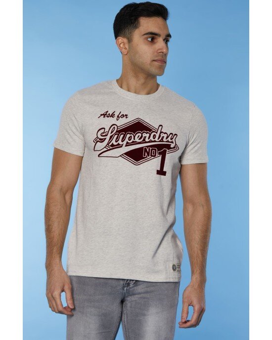 T-shirt SUPERDRY γκρι