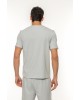T-Shirt Boss γκρι ΚΟΝΤΟΜΑΝΙΚΕΣ