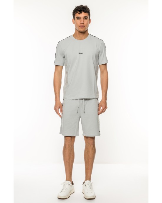 T-Shirt Boss γκρι ΚΟΝΤΟΜΑΝΙΚΕΣ