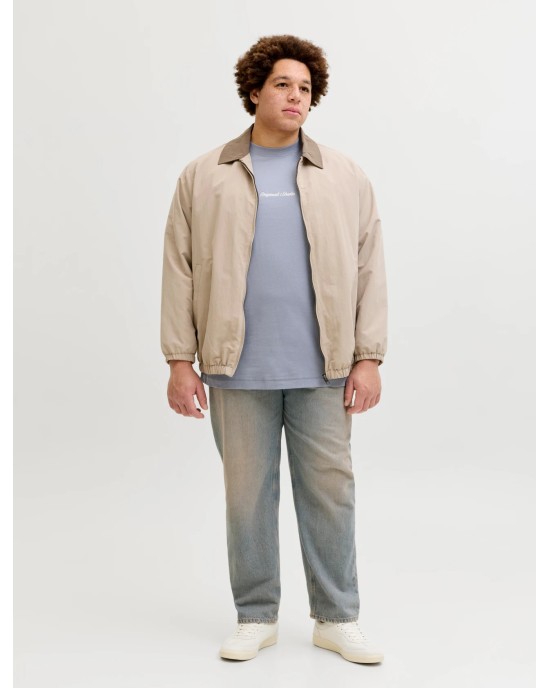 T-shirt Jack n Jones Plus Size γκρι ΚΟΝΤΟΜΑΝΙΚΕΣ