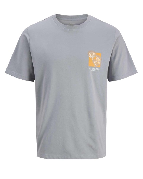 T-shirt Jack n Jones γκρι ΚΟΝΤΟΜΑΝΙΚΕΣ