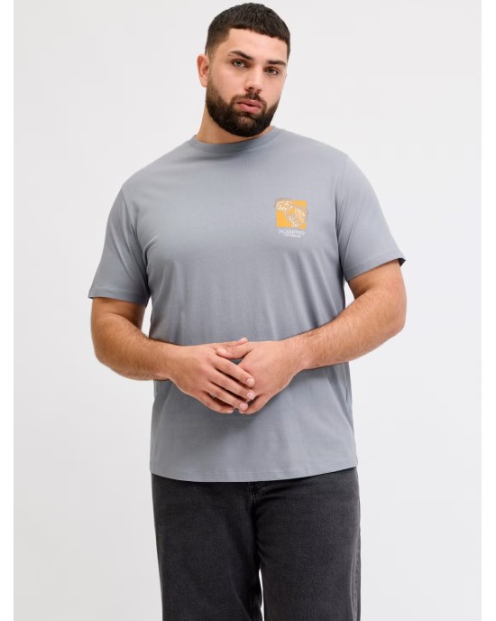 T-shirt Jack n Jones Plus Size γκρι ΚΟΝΤΟΜΑΝΙΚΕΣ