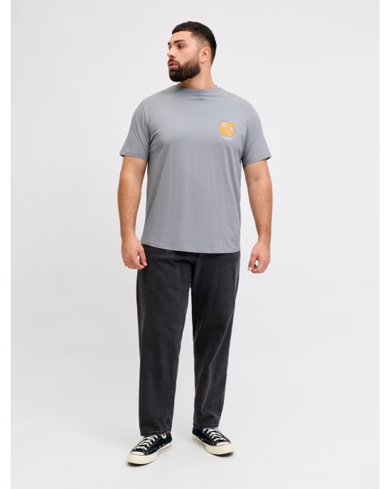 T-shirt Jack n Jones Plus Size γκρι ΚΟΝΤΟΜΑΝΙΚΕΣ