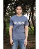T-Shirt Hugo γκρί ΚΟΝΤΟΜΑΝΙΚΕΣ