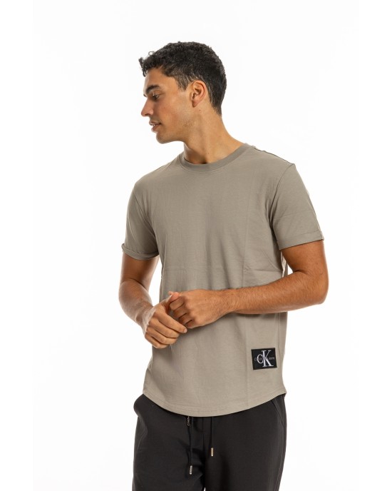 T-shirt Calvin Klein γκρι ΚΟΝΤΟΜΑΝΙΚΕΣ