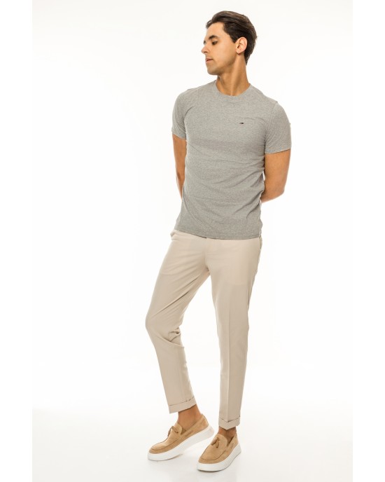 T-shirt Tommy Jeans γκρι ΚΟΝΤΟΜΑΝΙΚΕΣ