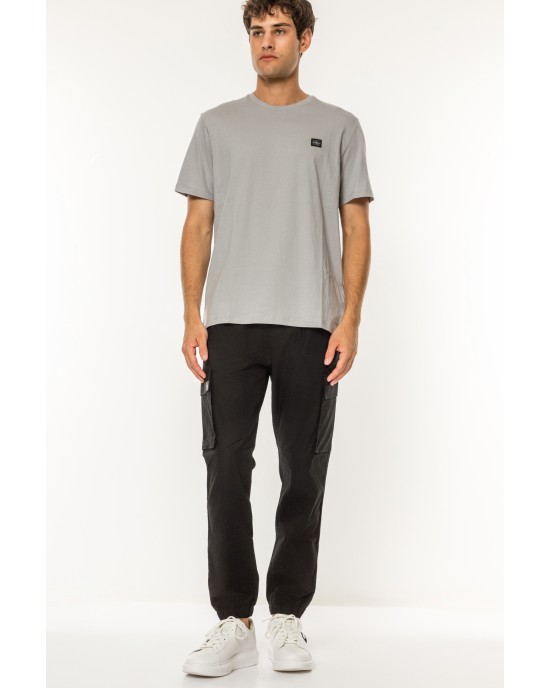 T-shirt Calvin Klein γκρι ΚΟΝΤΟΜΑΝΙΚΕΣ