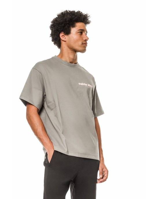 T-shirt Calvin Klein γκρι ΚΟΝΤΟΜΑΝΙΚΕΣ