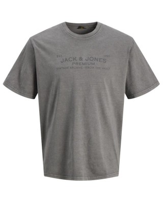 T-shirt Jack n Jones γκρι σκούρο