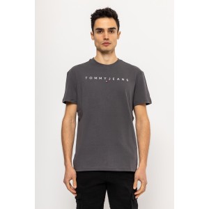 T-shirt Tommy Jeans γκρι σκούρο