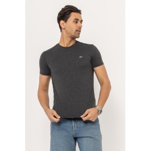 T-shirt Tommy Jeans γκρι σκούρο