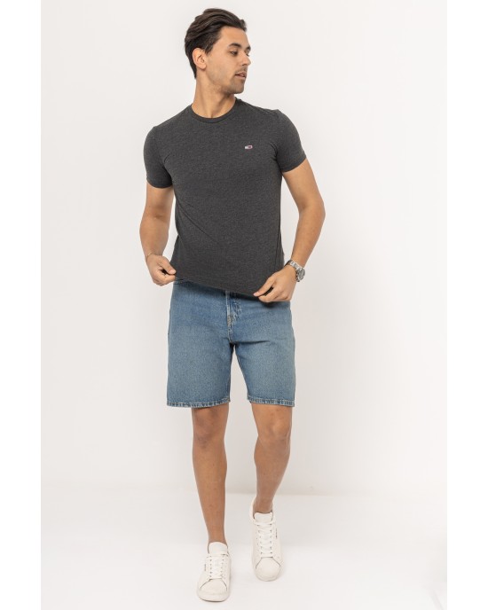 T-shirt Tommy Jeans γκρι σκούρο ΚΟΝΤΟΜΑΝΙΚΕΣ