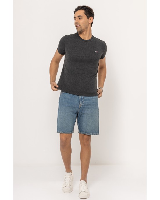 T-shirt Tommy Jeans γκρι σκούρο ΚΟΝΤΟΜΑΝΙΚΕΣ