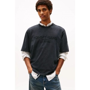 T-shirt Tommy Jeans γκρι σκούρο