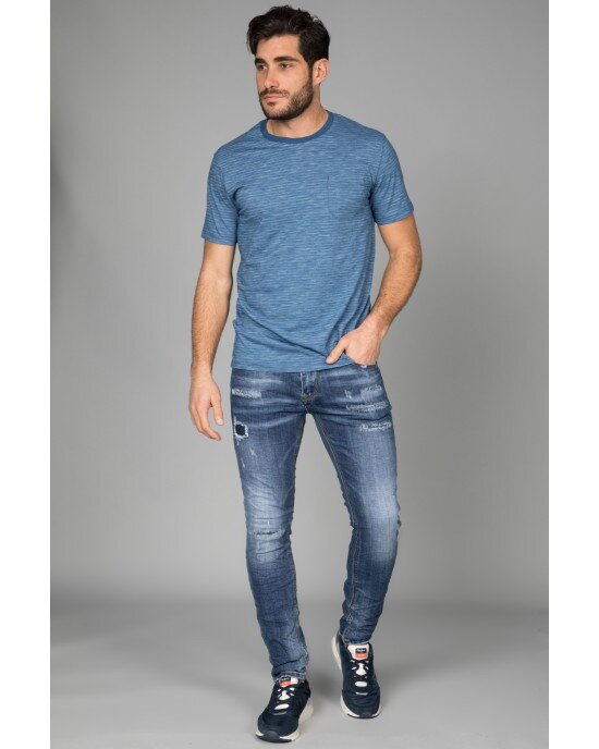 T-shirt Jack n Jones μπλε T-shirt Jack n Jones μπλε