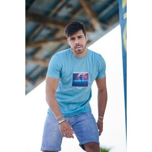 T-shirt Emerson γαλάζιο T-shirt Emerson γαλάζιο