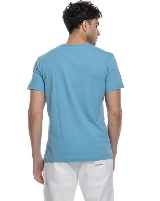 T-shirt Calvin Klein γαλάζιο ΚΟΝΤΟΜΑΝΙΚΕΣ