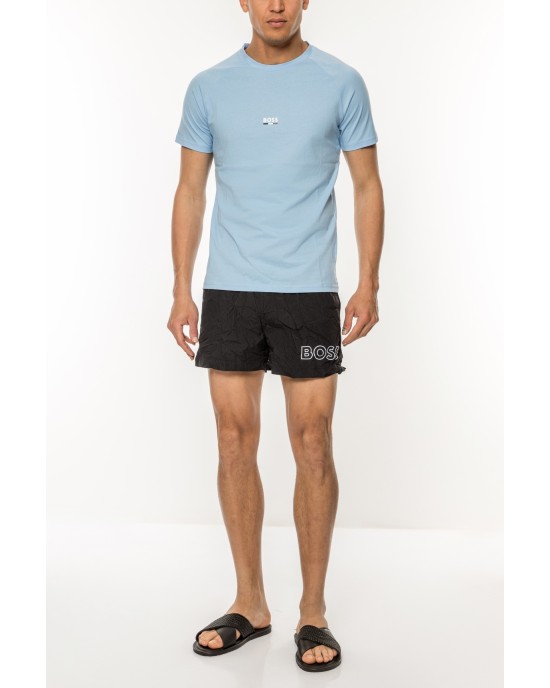 T-Shirt Boss γαλάζιο ΚΟΝΤΟΜΑΝΙΚΕΣ