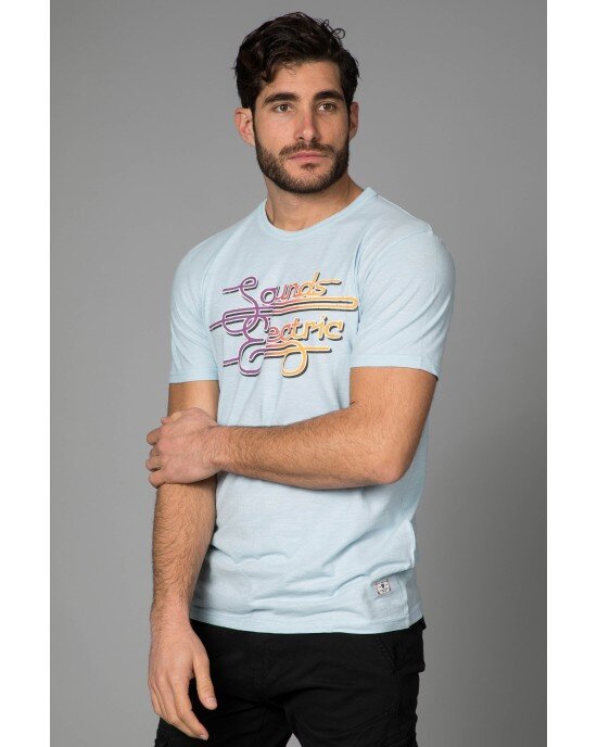 T-shirt Jack n Jones γαλάζιο T-shirt Jack n Jones γαλάζιο